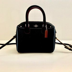 Coach Black Leather Hand Bag/Crossbody